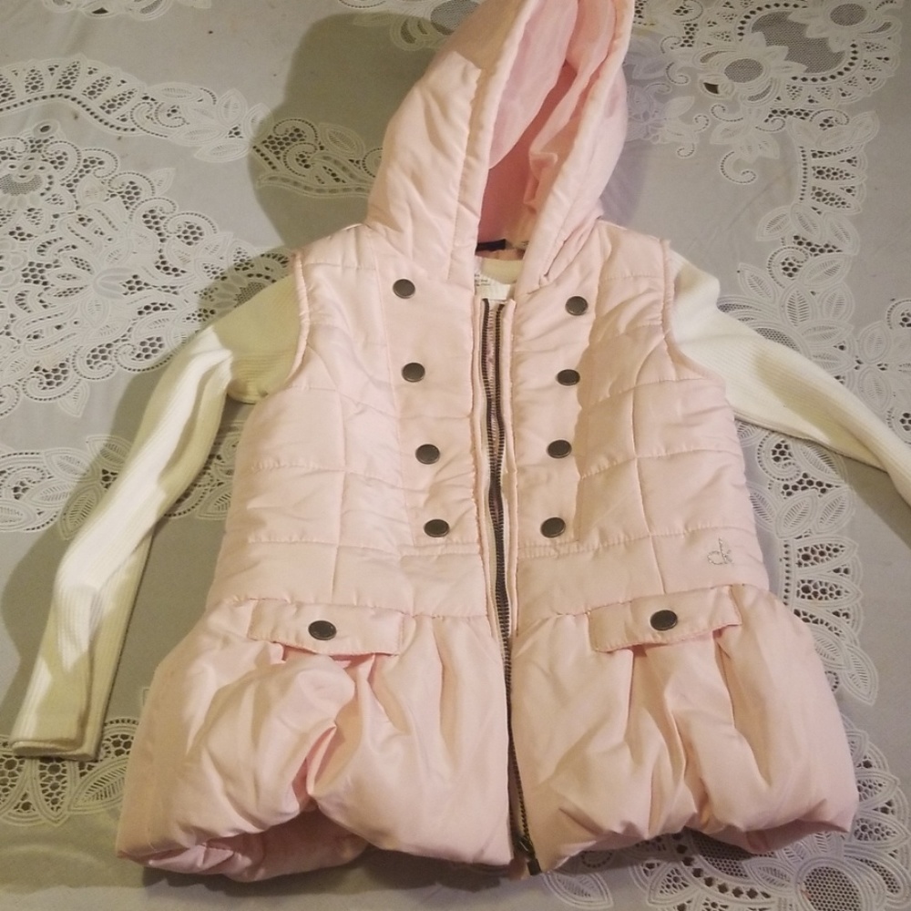 Girls Calvin Klein vest with sweathirt